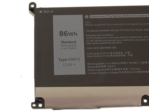 69KF2 New Dell OEM Original XPS Alienware Precision 6-Cell 86Wh Battery - 69KF2 - LaptopBatteries.ca