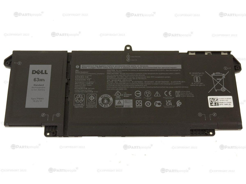 7FMXV Dell OEM Original Latitude 5320 7320 7420 7520 63Wh 4-cell Laptop Battery - w/ 1 Year Warranty - LaptopBatteries.ca