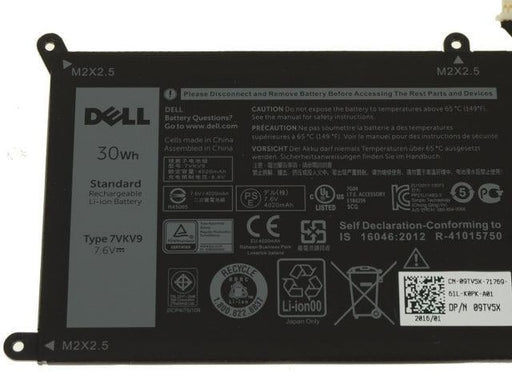 7VKV9 New Dell OEM Original XPS 12 (9250) / Latitude 12 (7275) 30Wh Laptop Battery - 7VKV9 - LaptopBatteries.ca