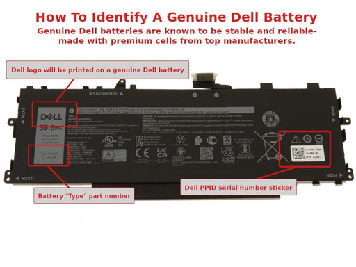 GHJC5 New Dell OEM Original Latitude 9420 / 9430 59.6Wh 3-cell Laptop Battery - GHJC5 - LaptopBatteries.ca