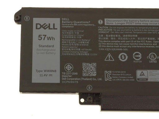 WW8N8 New Dell OEM Original Latitude 7440 7340 7640 57Wh 3-cell Long Life Cycle Laptop Battery - WW8N8 - LaptopBatteries.ca