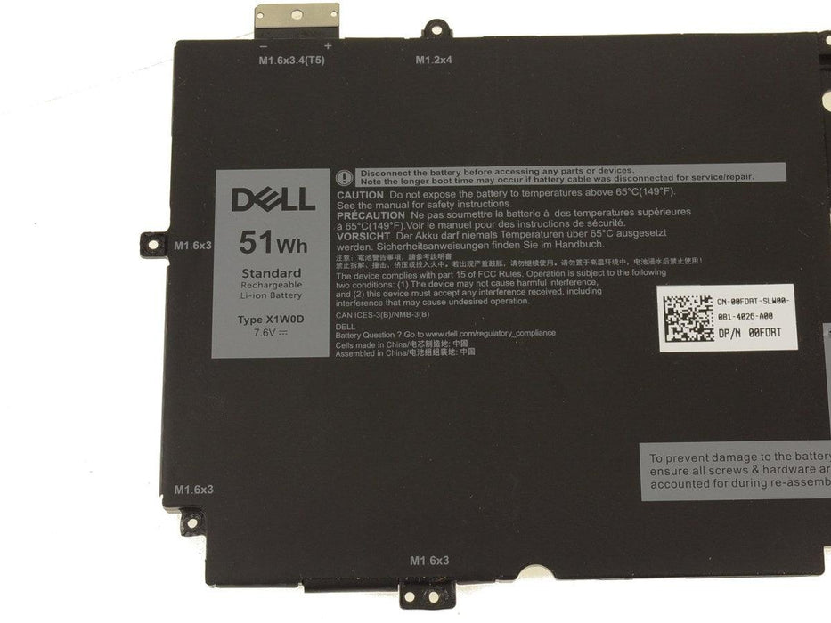 X1W0D Dell OEM Original XPS 13 (9310) 2-in-1 51Wh 4-cell Laptop Battery - w/ 1 Year Warranty - LaptopBatteries.ca