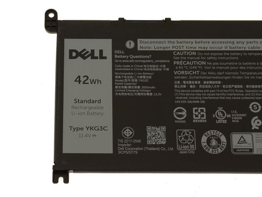 YKG3C New Dell OEM Original Chromebook 3110 42Wh 3-cell Laptop Battery - YKG3C - LaptopBatteries.ca