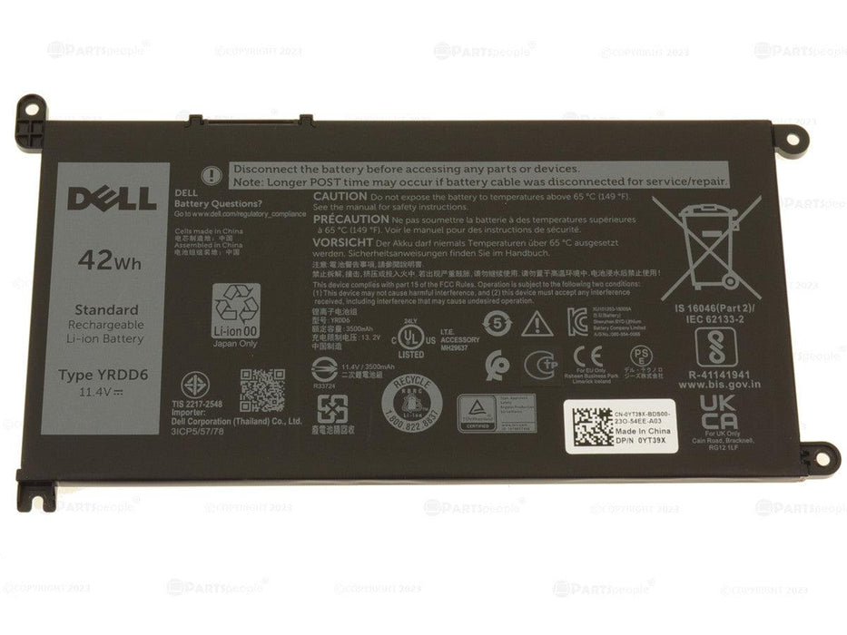 YT39X New Dell OEM Original Chromebook 3110 42Wh 3-cell Laptop Battery - - 26JGK - LaptopBatteries.ca