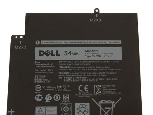 YX0XH New Dell OEM Original Latitude 7285 2-in-1 2-Cell 34Wh Laptop Battery - YX0XH - LaptopBatteries.ca