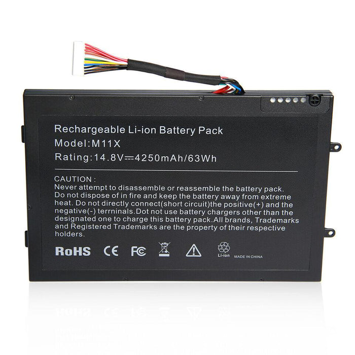 PT6V8 New Compatible Dell Alienware M11x M11xR2 M11xR3 Battery 63WH - LaptopBatteries.ca