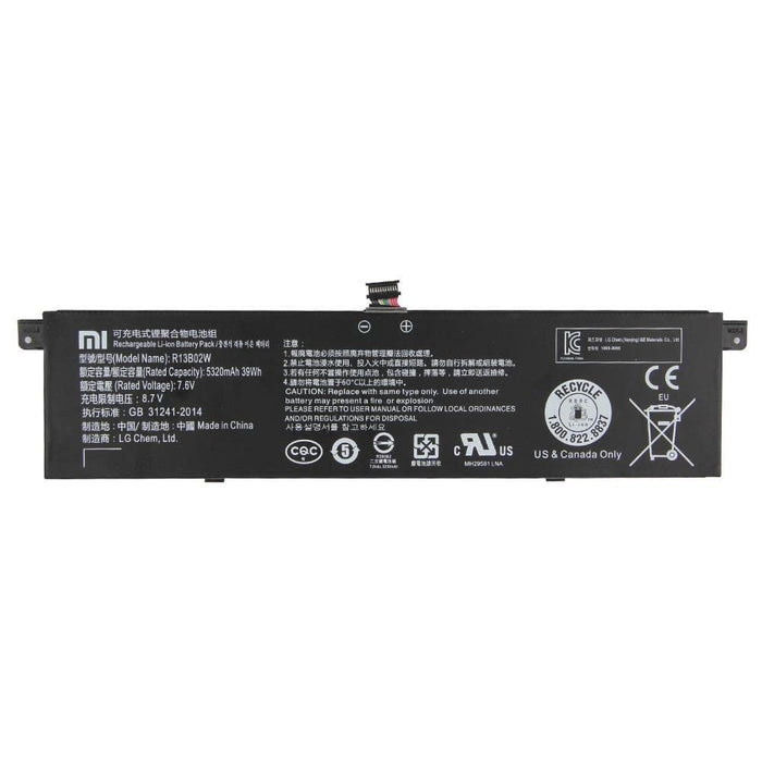 R13B02W New Genuine Xiaomi Mi Air R13B01W Battery 39WH - LaptopBatteries.ca