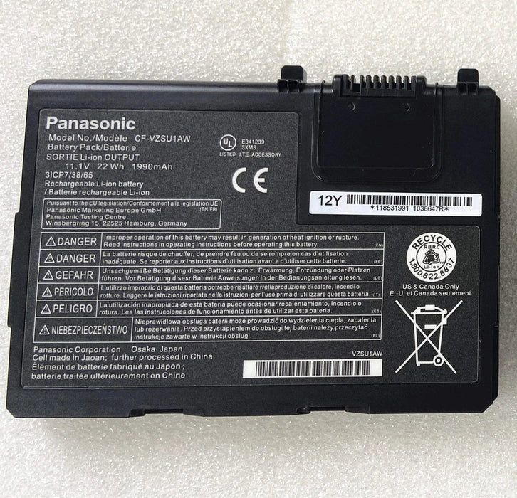 New Genuine Panasonic CF-33 Battery 22Wh CF-VZSU1AW CF-VZSU1AR CF-VZSU1AJS B0727W87Q7 - LaptopParts.ca