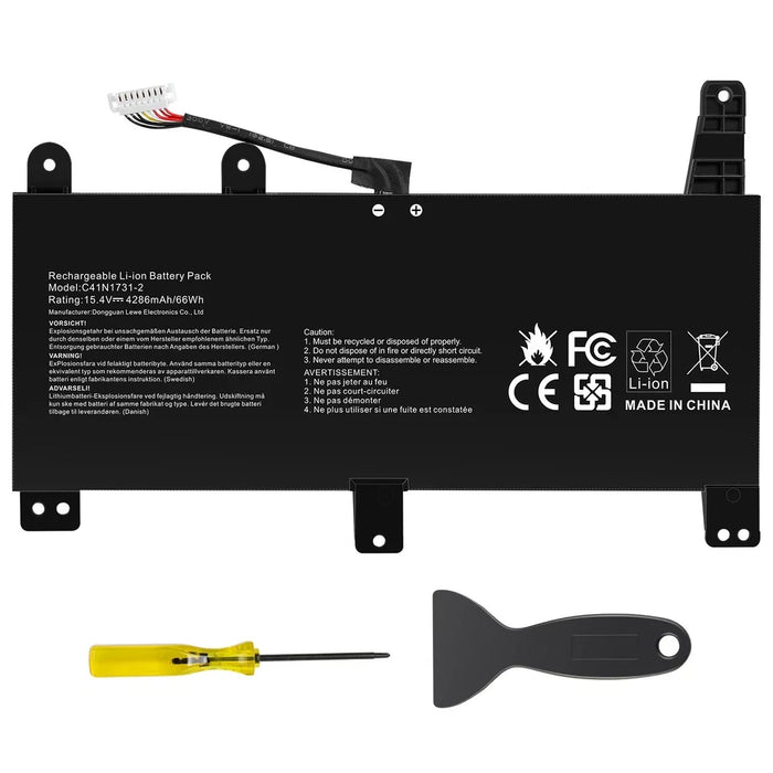 New Compatible Asus ROG Strix G17 G712 G712LU G712LV G512LV Battery 66Wh C41N1731-2