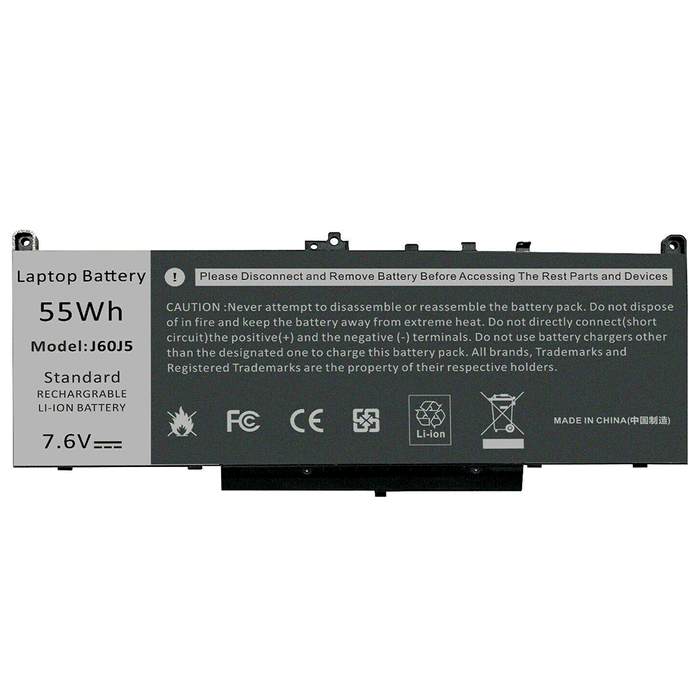 J60J5 New Compatible Dell Latitude E7270 E7470 Battery 55WH - LaptopBatteries.ca