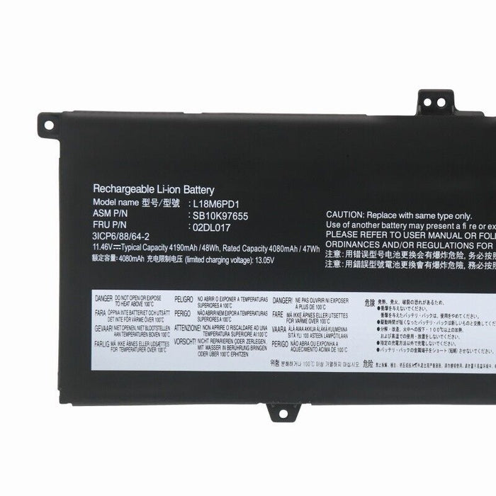 New Compatible Lenovo ThinkPad X390 X395 Battery 48WH - LaptopParts.ca