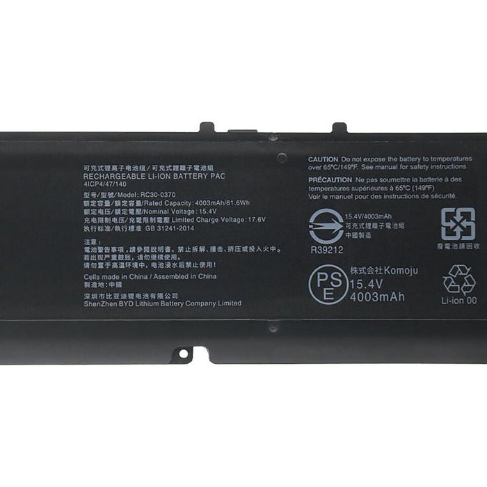 New Genuine Razer Blade 14 AMD Ryzen 9 RC30-0370 Battery 61.6WH - LaptopParts.ca