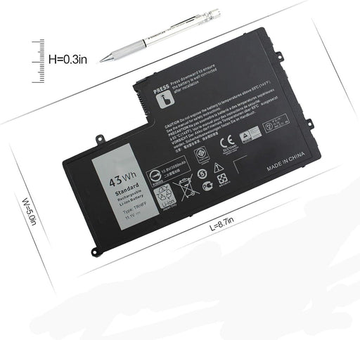 TRHFF New Compatible Dell 01V2F6 7P3X9 R0JM6 VVMKC Battery 43WH - LaptopBatteries.ca