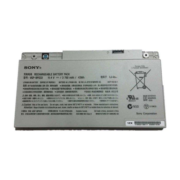 VGP-BPS33 New Genuine Sony T T14 T15 Ultrabooks Battery 43Wh - LaptopBatteries.ca