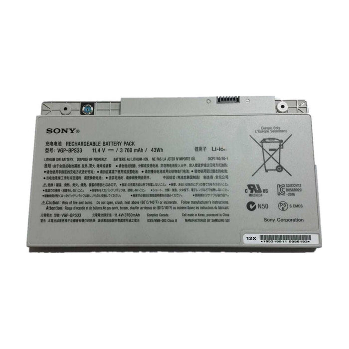 VGP-BPS33 New Genuine Sony Vaio SVT-14 SVT-15 Ultrabook Battery 43Wh - LaptopBatteries.ca